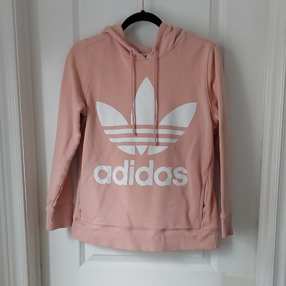 Adidas Blush Hoodie with White Logo